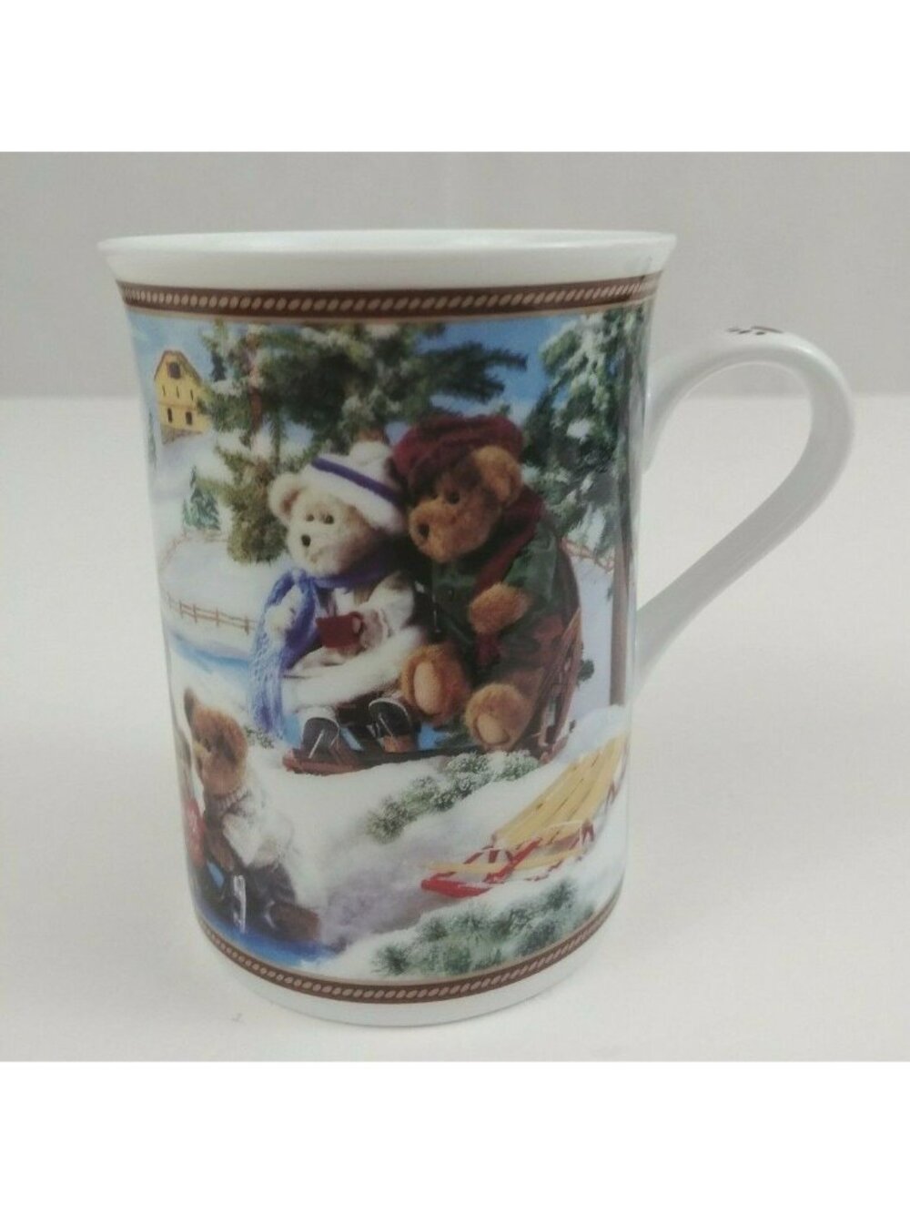 Boyds Bear Collector Mugs Skatin' Pond Danbury Mint Coffee Cup